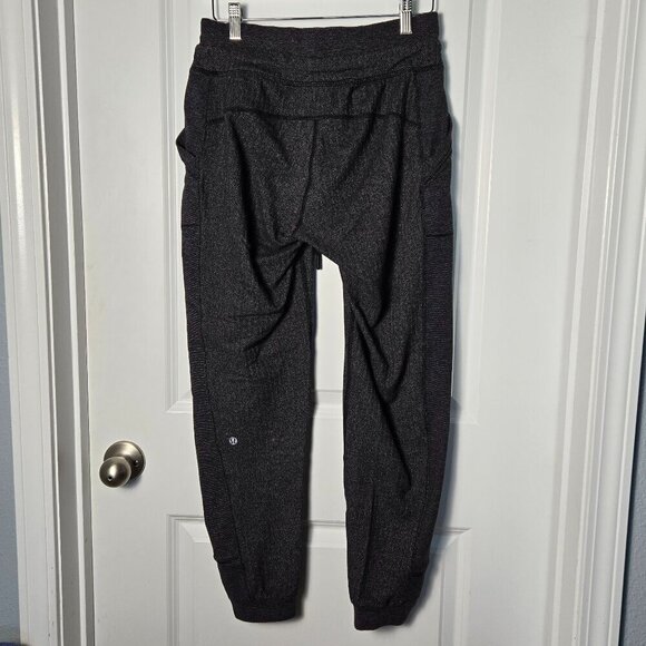 Lululemon Base Runner Pant - 6 Heathered Herringbone Heathered Black  - Picture 4 of 7